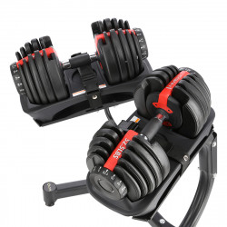 Set of adjustable dumbbells (2 pieces) HMS Sr52 + HMS Pro Str10 support