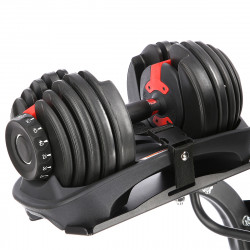 Set of adjustable dumbbells (2 pieces) HMS Sr52 + HMS Pro Str10 support