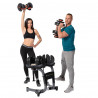 Set of adjustable dumbbells (2 pieces) HMS Sr52 + HMS Pro Str10 support