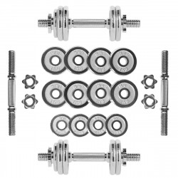 Dumbbells in a Suitcase 2x7.5Kg Chrome Plated Hms Stc15