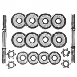 Dumbbells in a Suitcase 2x7.5Kg Chrome Plated Hms Stc15