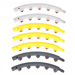 Hhp005 Grey-Yellow Hula Hop Masujący Z Magnesami 85Cm Hms