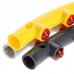 Hhp005 Grey-Yellow Hula Hop Masujący Z Magnesami 85Cm Hms
