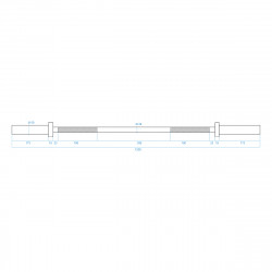Olympic Straight Barbell 8.3Kg 1200Mm HMS Premium Go160 + Zg1000 Red