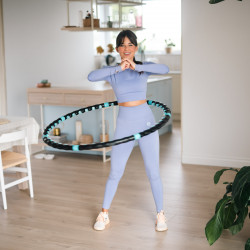Hhp006 Black-Blue Hula Hop Masujący Z Magnesami 98Cm Hms