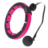 Zestaw Hula Hop Magnetyczny Black/Pink Hhm16 Z Licznikiem Hms + Pas Wyszczuplający Br163 Black