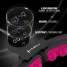 Zestaw Hula Hop Magnetyczny Black/Pink Hhm16 Z Licznikiem Hms + Pas Wyszczuplający Br163 Black