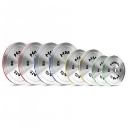 Tos Zestaw Talerzy Olimpijskich Stalowych Kalibrowanych 2 X 10 - 25 Kg (140 Kg) Hms