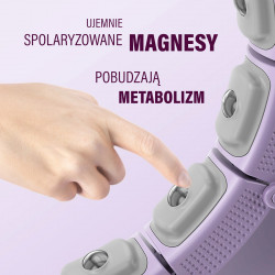 Zestaw Hula Hop Magnetyczny Violet Hhm14 Z Licznikiem Hms + Pas Wyszczuplający Br163 Black