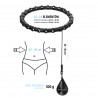 Zestaw Hula Hop Hhw02 Black Z Wypustkami I Obciążnikiem Hms + Pas Br163 Red