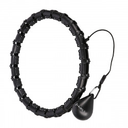 Zestaw Hula Hop Hhw02 Black Z Wypustkami I Obciążnikiem Hms + Pas Br163 Red