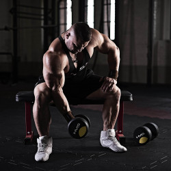 Rubberized Dumbbell 16Kg Hms Hg Pro