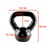 Knv06 Black Kettlebell Iron Coated with Vinyl Hms