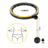 Hhm21 Hula Hop Black/Yellow Z Magnesami, Wypustkami Tpe I Obciążnikiem + Licznik Hms