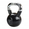 Ktc12 Black Uchwyt Chrom Radełkowany Kettlebell Żeliwny Hms