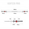 Gop220 Pro + Zg1000R Zaciski Lock Gryf Prosty Olimpijski 20Kg 2200Mm Hms