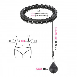 Hhw01 Hula Hop Black Z Wypustkami I Obciążnikiem Hms