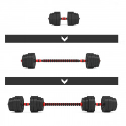 (2 Parts) Dumbbells- Barbell From Composite Materials 40 Kg HMS Sgp40