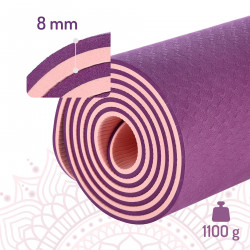 Purple TPE Yoga Mat HMS Ym10