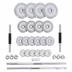 Dumbbells/Barbell in Chromed Suitcase 2X25Kg HMS Stc50