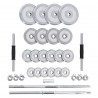 Dumbbells/Barbell in Chromed Suitcase 2X25Kg HMS Stc50