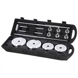Dumbbells/Barbell in Chromed Suitcase 2X25Kg HMS Stc50