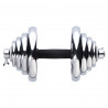 Dumbbells/Barbell in Chromed Suitcase 2X25Kg HMS Stc50
