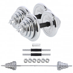 Dumbbells/Barbell in Chromed Suitcase 2X25Kg HMS Stc50