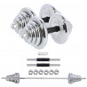 Dumbbells/Barbell in Chromed Suitcase 2X25Kg HMS Stc50