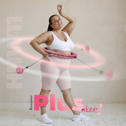 Hhw11 Plus Size Hula Hop Light Pink Z Wypustkami I Obciążnikiem Hms