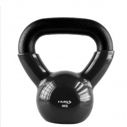 Knv04 Black Kettlebell Iron Covered with Vinyl Hms