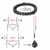 Zestaw Hula Hop Hhw12 Black Z Wypustkami I Obciążnikiem Hms + Pas Br163 Black Plus Size