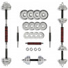 Dumbbells/Barbell in Chromed Suitcase 2X10Kg HMS Stc21