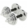 Dumbbells/Barbell in Chromed Suitcase 2X10Kg HMS Stc21
