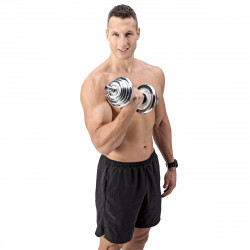 Dumbbells/Barbell in Chromed Suitcase 2X10Kg HMS Stc21