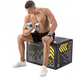 Dumbbells/Barbell in Chromed Suitcase 2X10Kg HMS Stc21