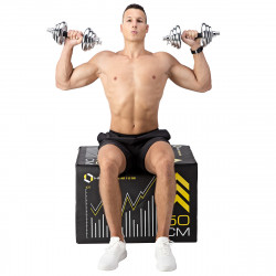 Dumbbells/Barbell in Chromed Suitcase 2X10Kg HMS Stc21