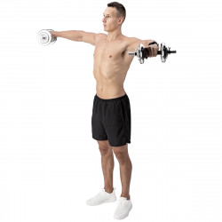 Dumbbells/Barbell in Chromed Suitcase 2X10Kg HMS Stc21