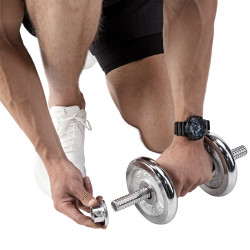 Dumbbells/Barbell in Chromed Suitcase 2X10Kg HMS Stc21