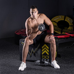 Dumbbells/Barbell in Chromed Suitcase 2X10Kg HMS Stc21