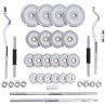 Dumbbells-Straight and Bent Barbell in Chromed Case 55Kg HMS Stc55