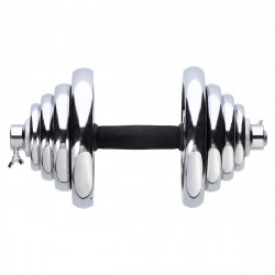 Dumbbells-Straight and Bent Barbell in Chromed Case 55Kg HMS Stc55