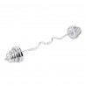 Dumbbells-Straight and Bent Barbell in Chromed Case 55Kg HMS Stc55