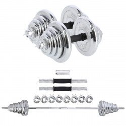 Dumbbells-Straight and Bent Barbell in Chromed Case 55Kg HMS Stc55