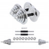 Dumbbells-Straight and Bent Barbell in Chromed Case 55Kg HMS Stc55