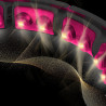 Hhm16 Hula Hop Black/Pink Z Magnesami I Obciążnikiem + Licznik Hms