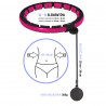 Hhm16 Hula Hop Black/Pink Z Magnesami I Obciążnikiem + Licznik Hms