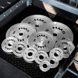 Tos Zestaw Talerzy Olimpijskich Stalowych Kalibrowanych 2 X 0.25 - 25 Kg (168 Kg) Hms