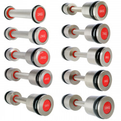 2x6kg Chrome Dumbbells HMS Premium HH06