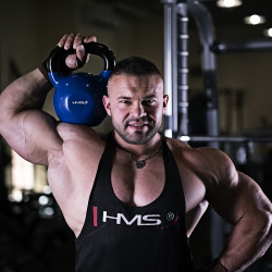 Blue Kettlebell Iron Covered with Vinyl Hms Knv10